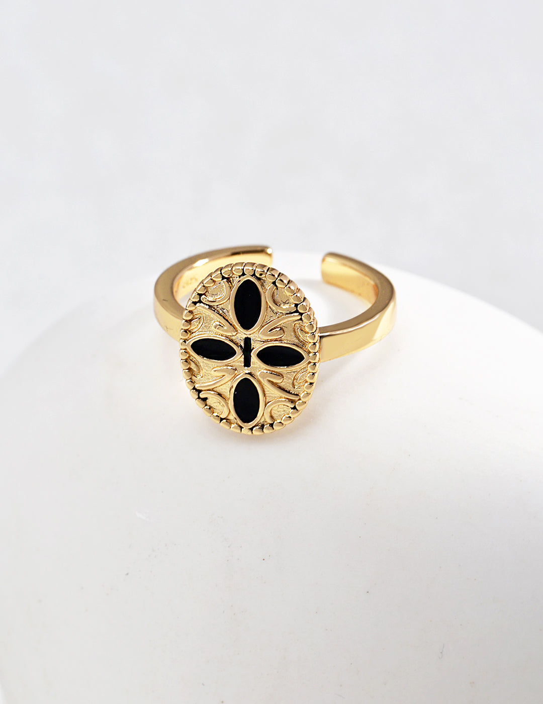 Anillo de sello con cresta de medianoche